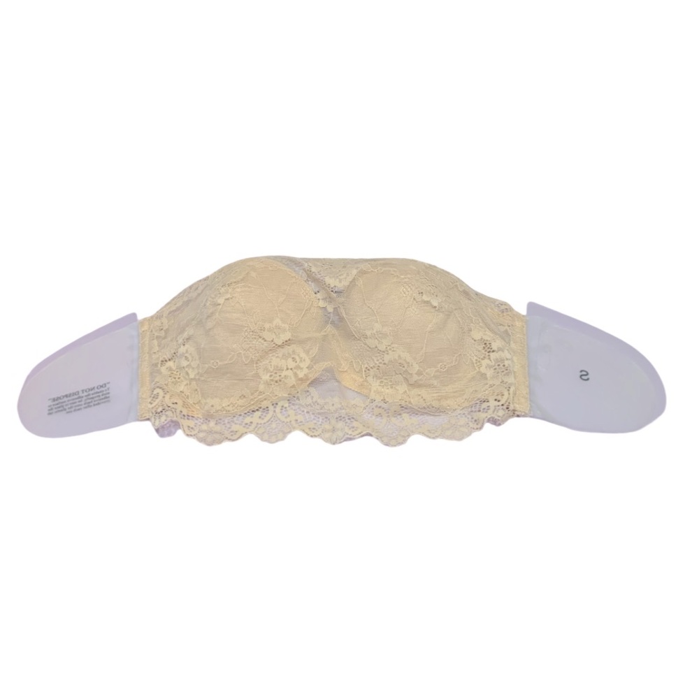 Elegant Cream Lace Bra Stick On Adhesive